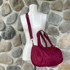 Quilted Marc by Marc Jacobs 2 way crossbody bag in deep magenta pink